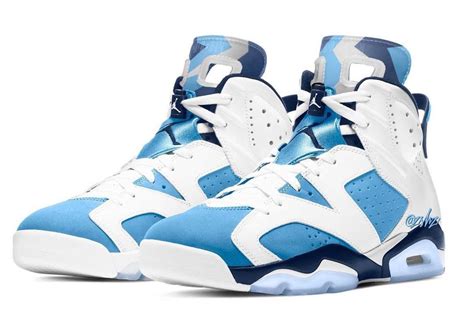 jordan blue and white 6|air jordan 6 unc 2022.